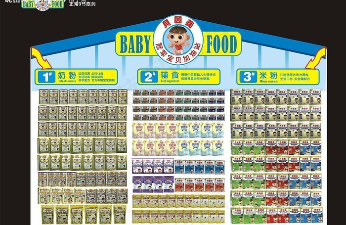 贝因美冠军宝贝加油站08图片cdr矢量模版下载