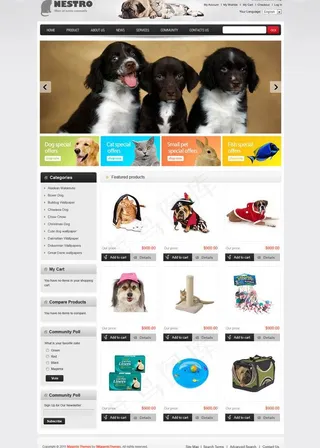 宠物用品网站图片