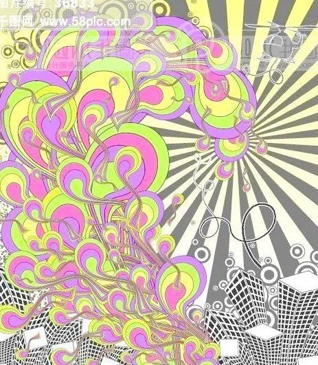 矢量欧美花纹元素背景花纹韩国花纹城...eps,ai矢量模版下载