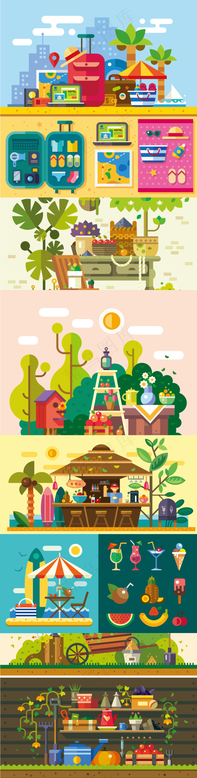 卡通旅游素材设计