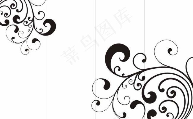 简洁花藤移门花纹图案