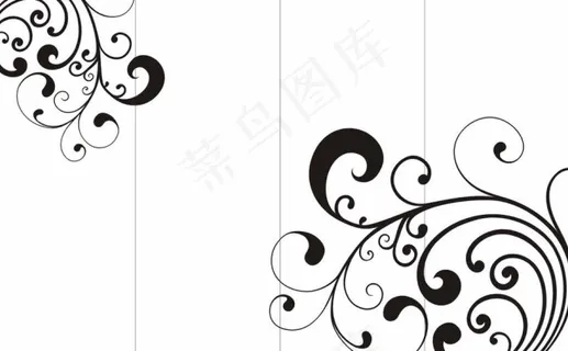 简洁花藤移门花纹图案