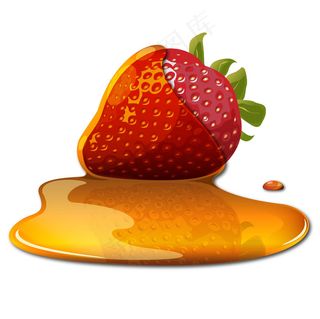 巧克力草莓矢量素材1