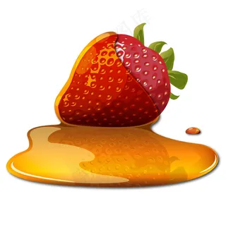 巧克力草莓矢量素材1