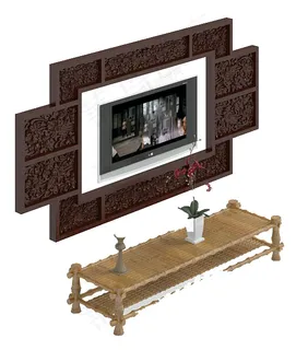 电视背景墙模型