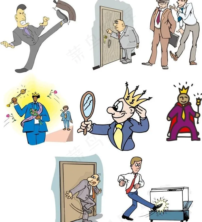 人物漫画图片cdr矢量模版下载