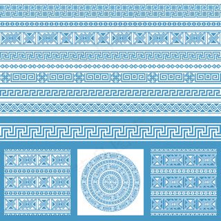 中国中式和风民族风格蓝色花纹瓷器手绘背景底纹图案矢量图片素材