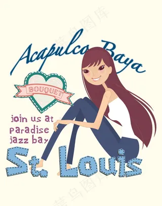 矢量人物女孩素材