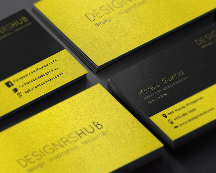 企业黑色高档名片模板