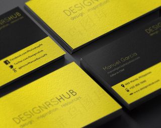 企业黑色高档名片模板