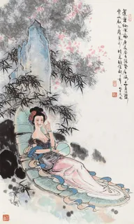 蕉叶纳凉图图片 蕉叶纳凉图图片