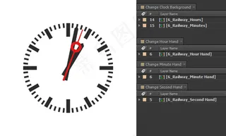 模拟时钟动态AE模板