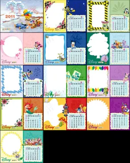 迪斯尼卡通台历模板