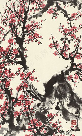 写意梅花图片