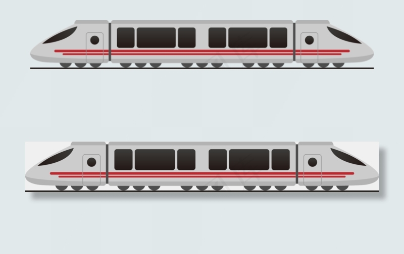 火车公车现代化高速PNG免扣