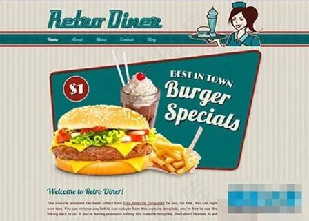 高端大气漂亮的汉堡食品网站模板 高端大气漂亮的汉堡食品网站模板