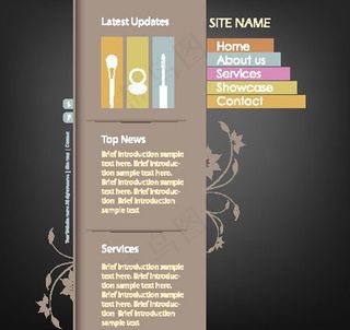 精美菜单网页模版图片