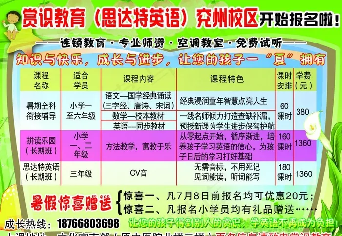 幼儿教育宣传单psd模版下载