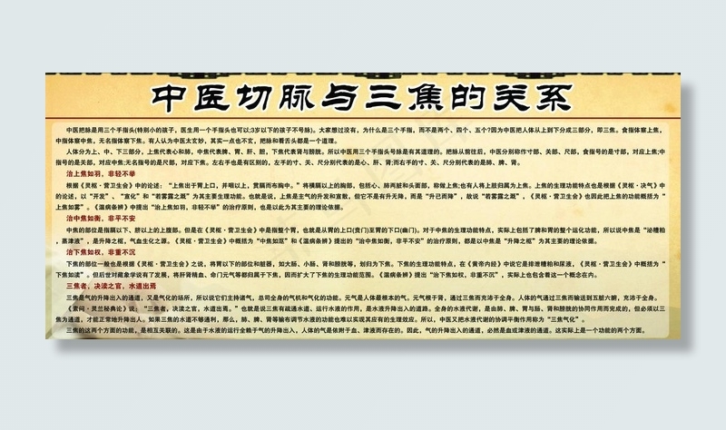 中医切脉文化展板图片(4961X2362(DPI:60))psd模版下载