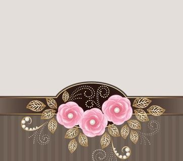 欧式玫瑰花边框背景图片