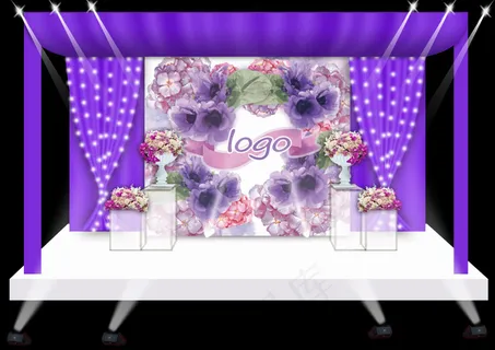 紫色婚礼效果图