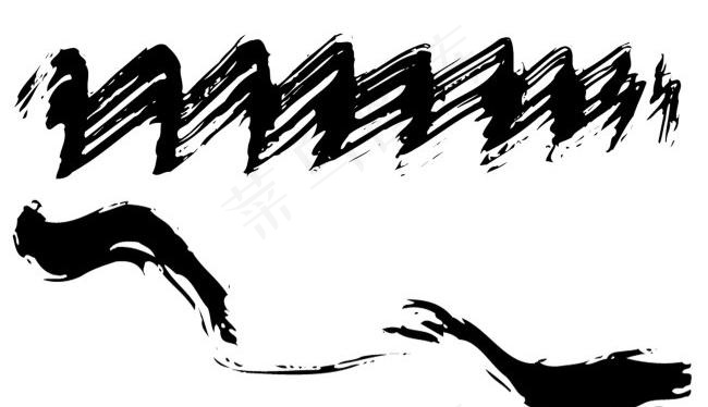 中国风墨迹笔触/PSD分层图