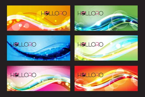 时尚会议背景展板矢量素材