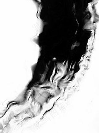 极简墨迹抽象主义现代新中式室内装饰...