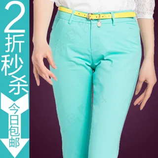 淘宝修身显瘦女裤直通车主图PSD源...
