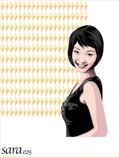 矢量美女素材eps,ai矢量模版下载