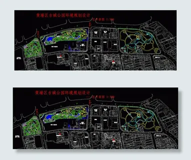 上海古城公园全套CAD施工图