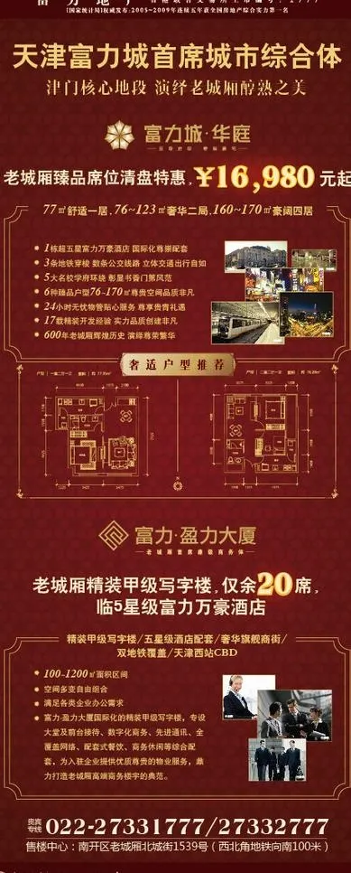 天津富力城综合体展架eps,ai矢量模版下载