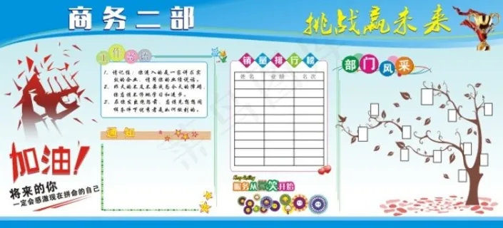 部门文化墙源文件cdr