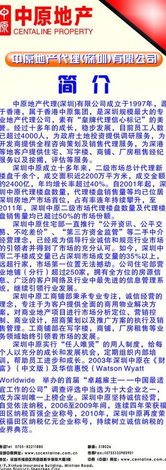 中原地产易拉宝图片