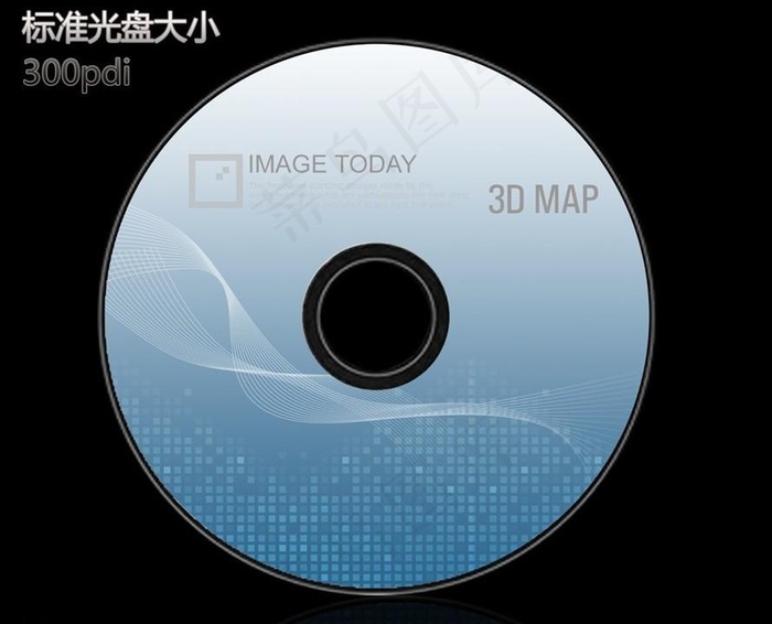 简单蓝色光盘封面