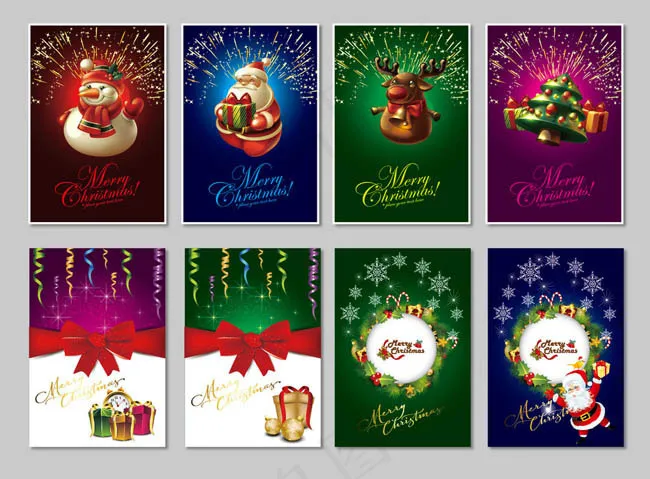 圣诞节圣诞老人圣诞礼盒展板模板矢量素材ai矢量模版下载