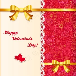 金色蝴蝶心形情人节图片