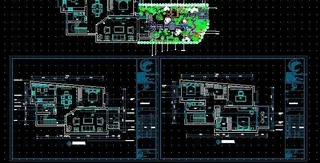 二层别墅庭院景观设计图