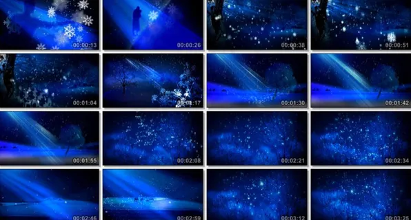 雪景神话色彩主题舞台背景视频素材