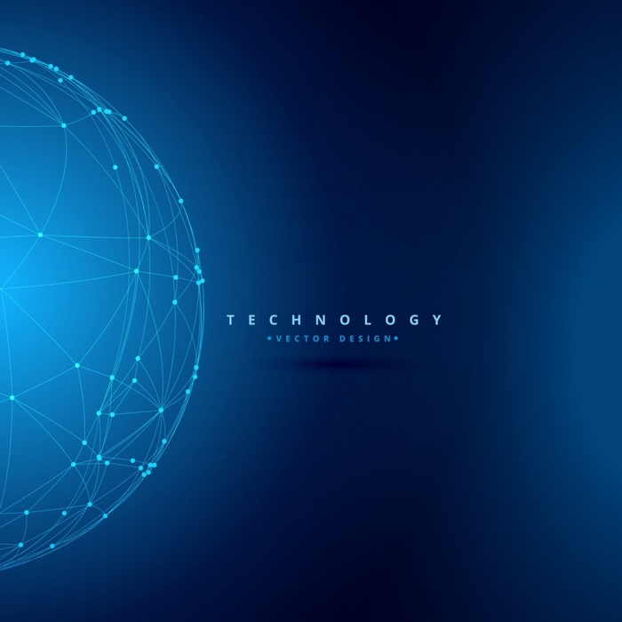 球形线框科技背景