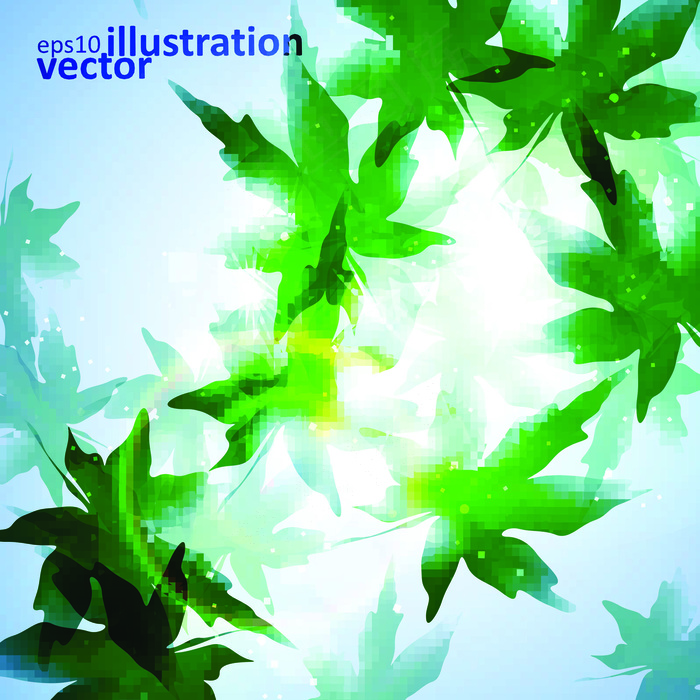 唯美枫叶矢量素材图