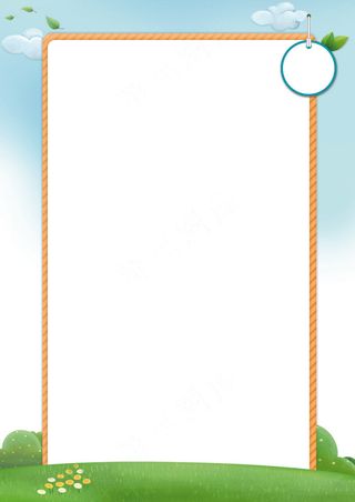 可爱绿色卡通学生作文集校刊诗集背景...