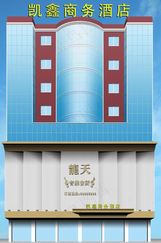 大楼外墙整体设计方案图片psd模版下载