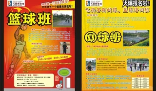 篮球网球单页图片