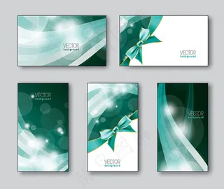 绿色梦幻名片卡片