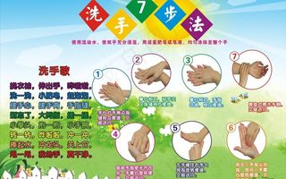 洗手七步法 洗手歌图片