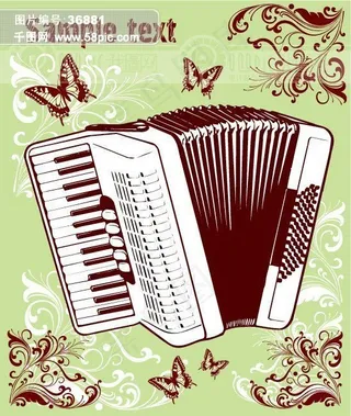 矢量欧美花纹元素 心形花纹 浪漫花纹花边 情人节花纹韩国花纹 装饰花纹 音乐翅膀吉他 时尚绚丽超绚