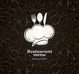 欧式花纹菜单封面设计图片
