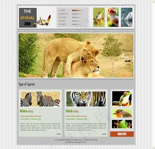 国外动物园创意网站模板