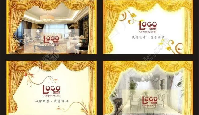 窗帘名片设计图片cdr矢量模版下载